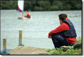 Man sat on pontoon